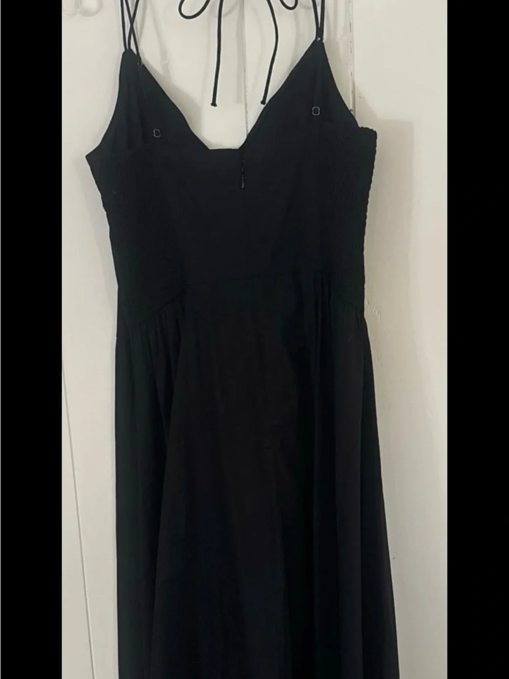 Abercrombie Strappy Plunge Corset Maxi Dress - Black
